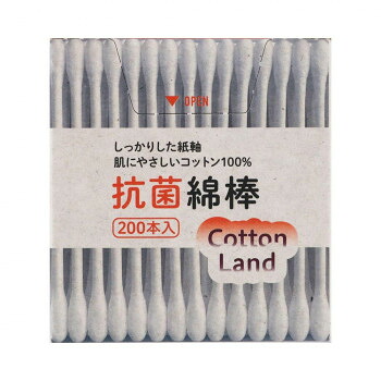 長閑やかさメディク 綿織物地びた 抗菌綿棒 紙箱200本入×100書き割り 6311