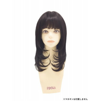 プリシラ オールウィッグ レイヤーマッシュミディ A-699 耐熱 TCK・黒茶黒いこと
