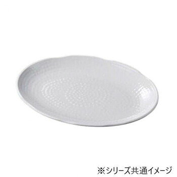 福井クラフト メラミン40.5珊小判盛皿白いこと 51022240