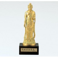 竹中銅器 北村西望作 聖観世音菩薩 金箔 15-13|ライフ&ビューティ