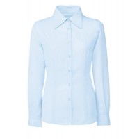 FOLK フォーク NUOVO 事務服 長袖ブラウス FDミニダイヤ サックス FB7548-2|ライフ&ビューティ