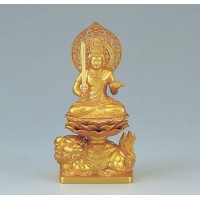 竹中銅器　牧田秀雲作　神仏具　文珠菩薩　61-03