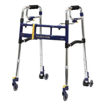 ユーバ産業 スライドフィットEX歩行器(ハイタイプ) 前後輪3インチ H-0293CT|ライフ&ビューティ