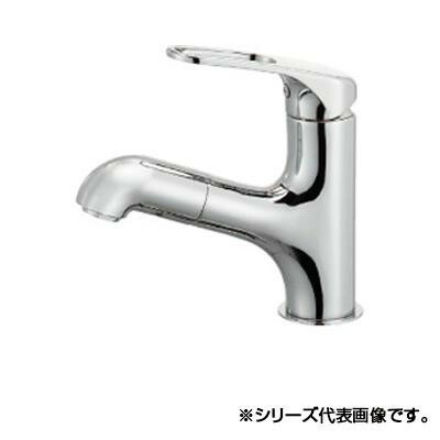 三栄 SANEI シングルワンホール洗面混合栓(省施工ナット付) K4713JV-U-13