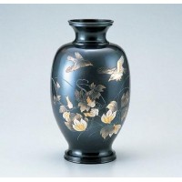 竹中銅器　銅製花瓶　山本秀峰作　鳳祥　小鳥　76-09｜ライフ＆ビューティ 105,633円