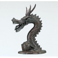 竹中銅器　庭置物　龍蛇口　50-27