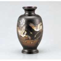 竹中銅器 銅製花立て 12号 鳳祥 鳳凰 76-08