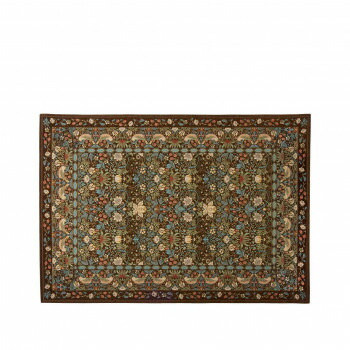 川島織物セルコン Morris Design Studio イチゴドロボウ ラグ 約140×200cm KF1709 BR ブラウン