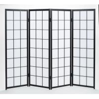 1600-4 黒明かり障子 160珊四曲 屏風-間仕切り-インテリア・寝具・収納