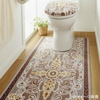 モダンオーナメント トイレタリー マット 80×115cm　ブラウン