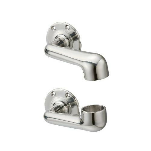 手すり部材 BAUHAUS 32ステンアクアレール オフセットブラケット 上下セット AQ-17MI 鏡面仕上げ 040-3037|ライフ&ビューティ