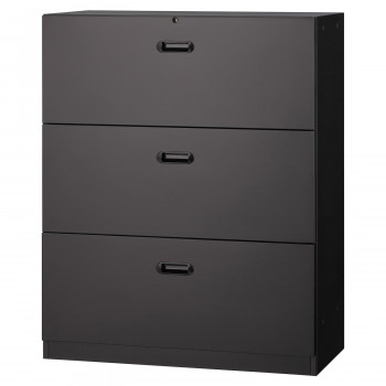 壁面収納家具　ラテラル3段　ブラック COM-UAA-B11B｜ライフ＆ビューティ