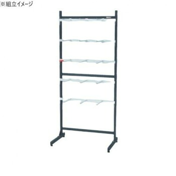 サカエ ラックシステム フックハンガータイプ固定式 892×550×2005mm フック15個付 PLS-20300D|ライフ&ビューティ