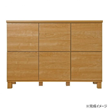 日本製組立家具 リビングボード 収納キャビネット CO-NC-8011CB ナチュラル|ライフ&ビューティ