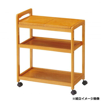 弘益(KOEKI) UTILITY 木製キッチンワゴン ブラウン KWB590BR