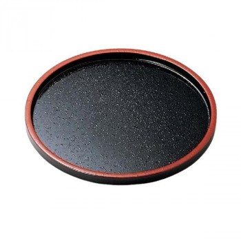 福井クラフト　尺5DX丸盆黒天朱SLタタキ 15005560