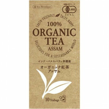 ティーブティック 100％オーガニック紅茶 有機アッサム紅茶 (有機JAS認証) 18g(1.8g×10袋)×12セット 52147