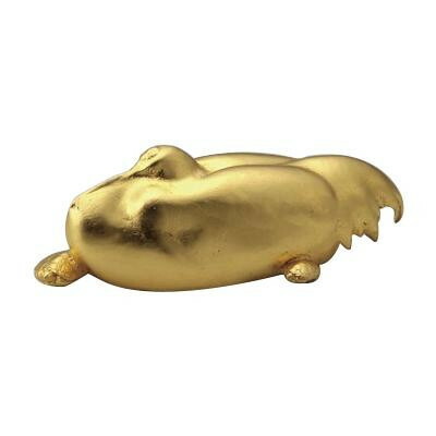 高岡銅器 銅製置物　長寿　金箔　52-05