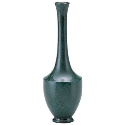高岡銅器 銅製花瓶　駒鶴首　青銅色　105-10