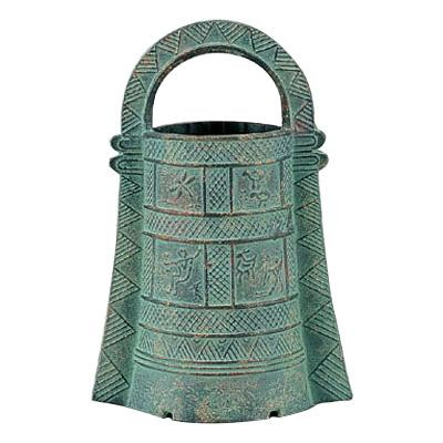 高丘銅器 鉄製花立て 銅鐸 大 107-04