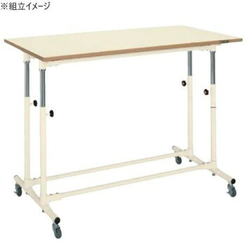 サカエ 軽量セルワーク作業台移動式 ポリエステル天板 1200×600×700mm アイボリー CL-1260WPI|ライフ&ビューティ