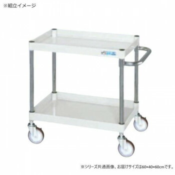 サカエ CSパールワゴン中量タイプ パールホワイト CSP-6062W