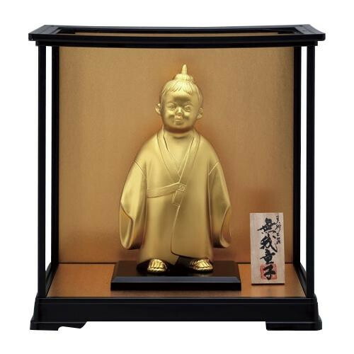 楽天市場】置物 □ 無我童子 金色 大 □環水作 鉄製 敷板・木札付 紙箱