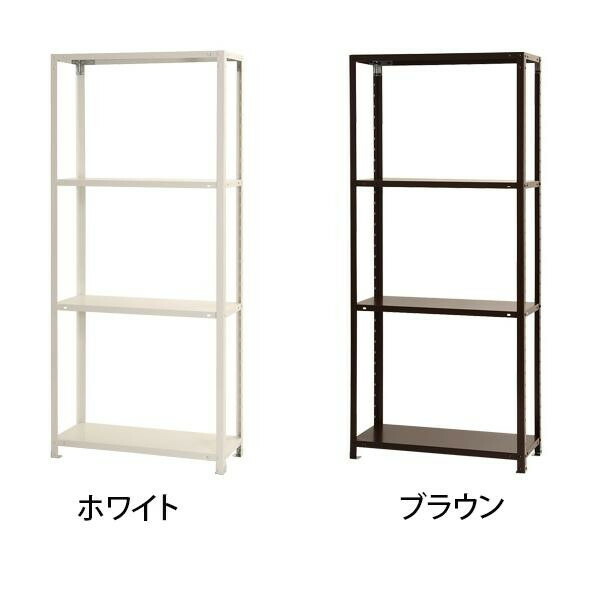 スマートラック NSTR-656 間口800&times;奥行400&times;高さ1800mm　4段　ホワイト｜ライフ＆ビューティ