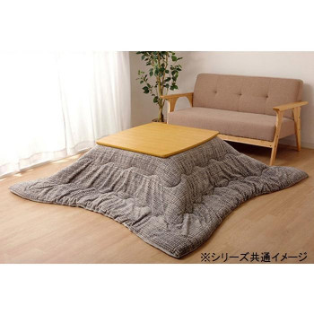 こたつ掛け布団 長方形 ズレ防止用紐付き 無地調 約190&times;240cm グレー 6833319｜ライフ＆ビューティ