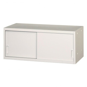壁面収納家具/D:450・ホワイトタイプ 上置専用引違戸/ラッチ仕様 H380 棚板なし・錠なし ALPSホワイト色 COM-UASR-W4A