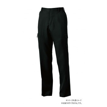 桑和 9668-98 カーゴパンツ(ノータック.脇ゴム) 6Lサイズ ブラック(4) SOWA