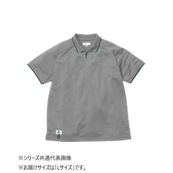 桑和 B7915-61 半袖ハーフジップポロシャツ Lサイズ グレー(7) BEAMS DESIGN 4,951円