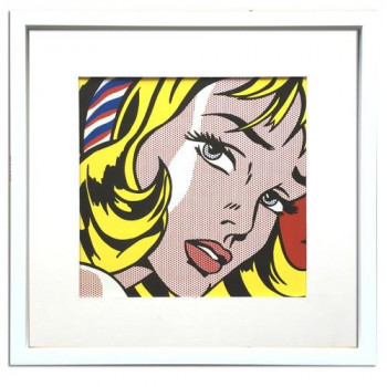 Roy Lichtenstein Girl with Hair Ribbon1965 アートパネル IRL-52858|ライフ&ビューティ