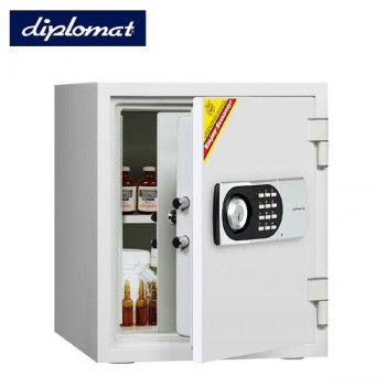 diplomatディプロマット社 ダブルドア テンキー式耐火金庫 容量24L 125EK77DRUG|ライフ&ビューティ