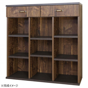 日本製組立家具 本棚 オープンラック CO-CR-9090H 木目調ブラウン|ライフ&ビューティ
