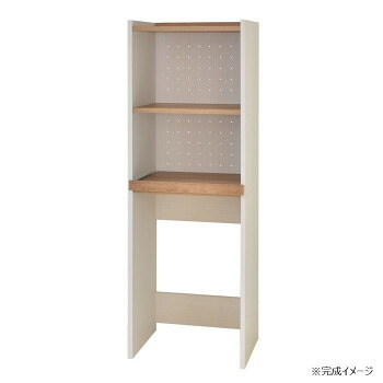 日本製組立家具 キッチンラック ゴミ箱収納スライド式レンジ台 CO-KR1760R 白｜ライフ＆ビューティ