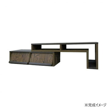 日本製組立家具 ブルックリンスタイル スライドテレビ台 ブラウン co-cr-105tv-br｜ライフ＆ビューティ