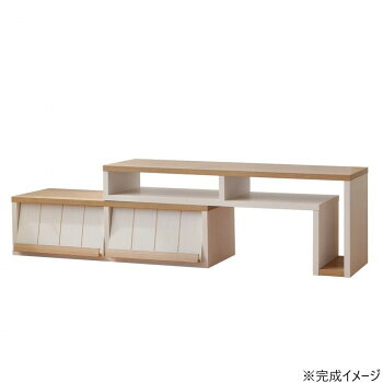 日本製組立家具 カントリー風 スライドテレビ台 ホワイト co-cr-105tv-wh｜ライフ＆ビューティ 15,359円