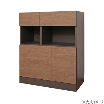 日本製組立家具 モダンデザイン リビング収納キャビネット ライトブラウン 75cm幅 co-ze-9075th-lb｜ライフ＆ビューティ