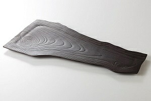 美濃焼 炭化肌理 うつり変わり長皿