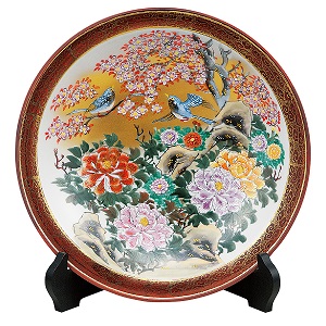 楽天市場】九谷焼 古九谷花鳥 10号飾皿 140948 : ギフトのお店