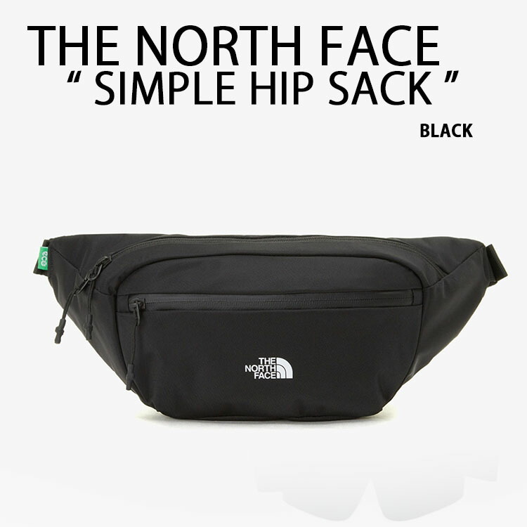 THE NORTH FACE ノースフェイス ウエストバッグ バッグ SIMPLE HIP SACK ヒップバッグ ウエストポーチ BLACK ポーチ ミニバッグ かばん ロゴ カジュアル ブラック NN2HP57A【中古】未使用品