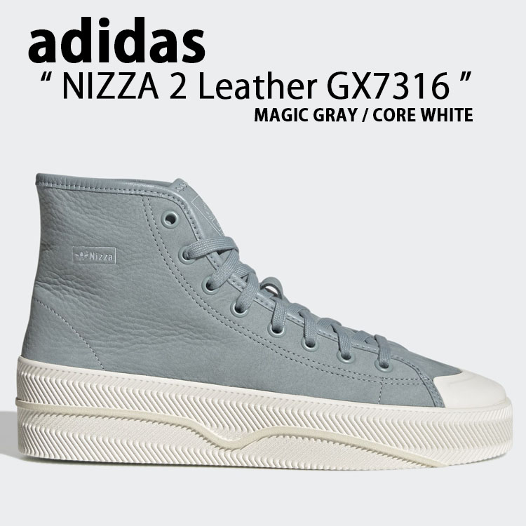 楽天市場】adidas アディダス スニーカー NIZZA 2 LEATHER GX7315 ニッツァ レザー ハイカット BLACK GRAY  WHITE シューズ クラシック 本革 ブラック グレー ホワイト バッシュ バスケットボールシューズ メンズ レディース【中古】未使用品 :  larmoire -Interior and Goods-