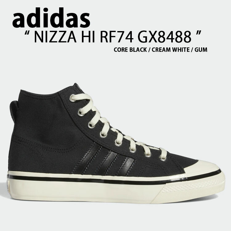 ランキング第1位 Adidas アディダス スニーカー Nizza Hi Rf 74 Gx84 ニッツァ ハイカット ハイカットスニーカー Black White シューズ クラシック ブラック ホワイト メンズ レディース 男性用 女性用 男女共用未使用品 Pe03 Gr