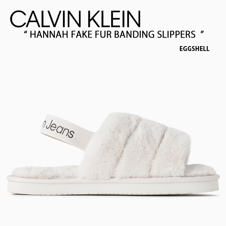 値下げ Calvin Klein カルバンクライン サンダル HANNAH FAKE FUR