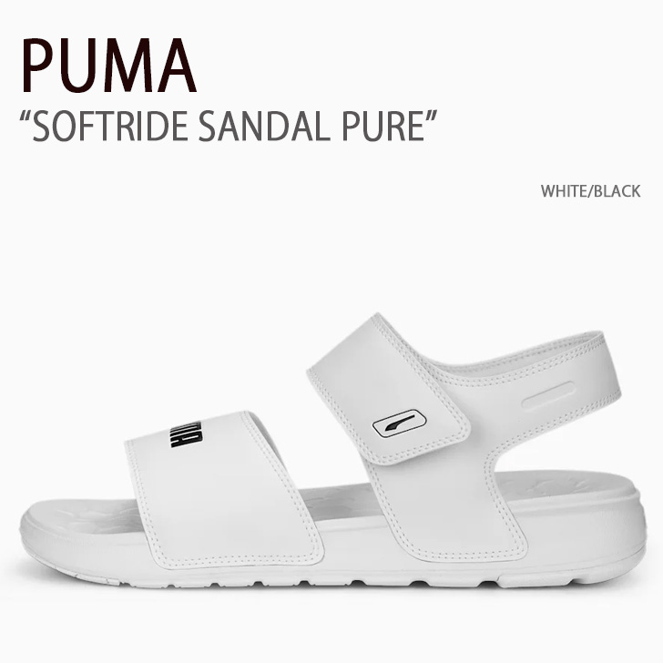 PUMA プーマ サンダル SOFTRIDE SANDAL PURE WHITE BLACK ソフトライドサンダルピュア ホワイト ブラック 389083-02 pm-38908302.jpg