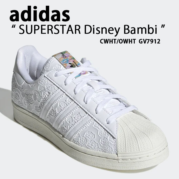 adidas アディダス スニーカー Disney Bambi SUPERSTAR ディズニー バンビ コラボ フォーラム WHITE GV7912 ホワイト クラシック ディズニーコラボ メンズ レディース 男性用 女性用 男女共用【中古】未使用品画像
