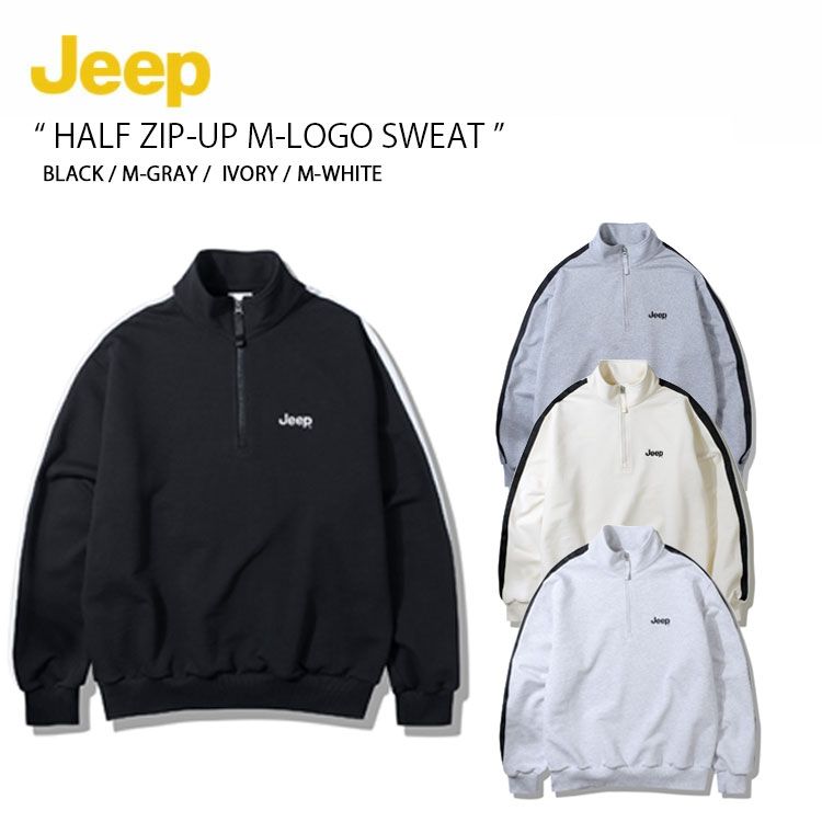 【楽天市場】Jeep ジープ スウェット Half Zip-Up M-Logo Sweat ハーフジップ ロゴ ジップアップ トレーナー ...