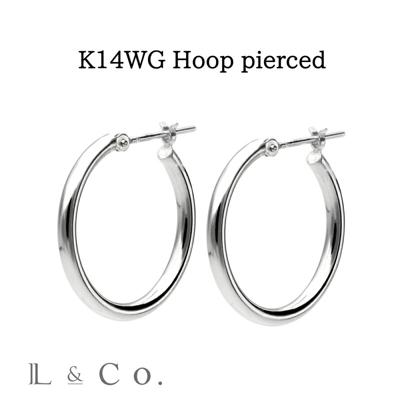 愛用 ピアス ファッションsale50 Off K14wg フープ ピアス サークル 14金 14kwg ホワイトゴールド フープピアス 仕事用 普段使い Dgb Gov Bf