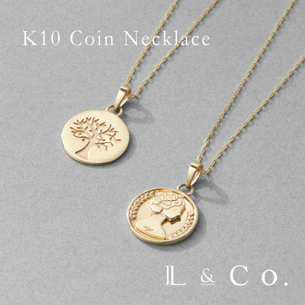 K10 コインネックレス K10 10金 イエローゴールド 地金 シンプル 地金ネックレス コイン ペンダント プレゼント かわいい 華奢ネックレス